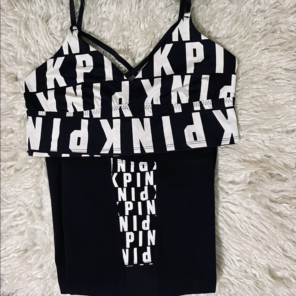 ⛔️❌SOLD❌⛔️VS PINK SET Bra L & Matching Leggings M - Picture 5 of 10